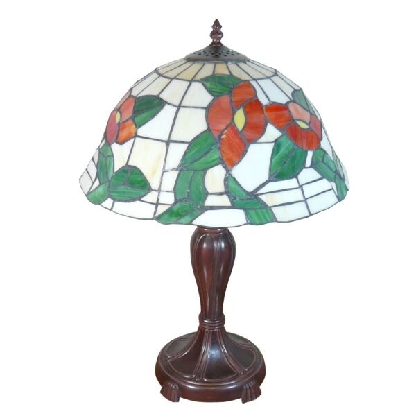 Lampe Tiffany coquelicot 2 Lampe Tiffany Lola en verre