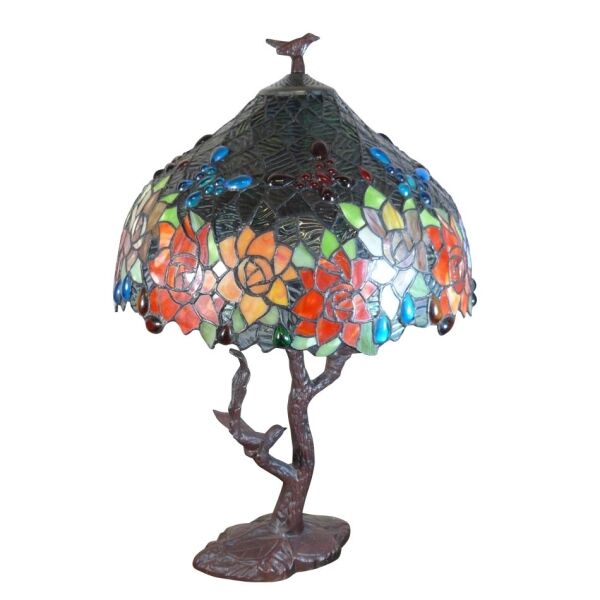 Lampe Tiffany aux oiseaux 3 Lampe Tiffany aux oiseaux