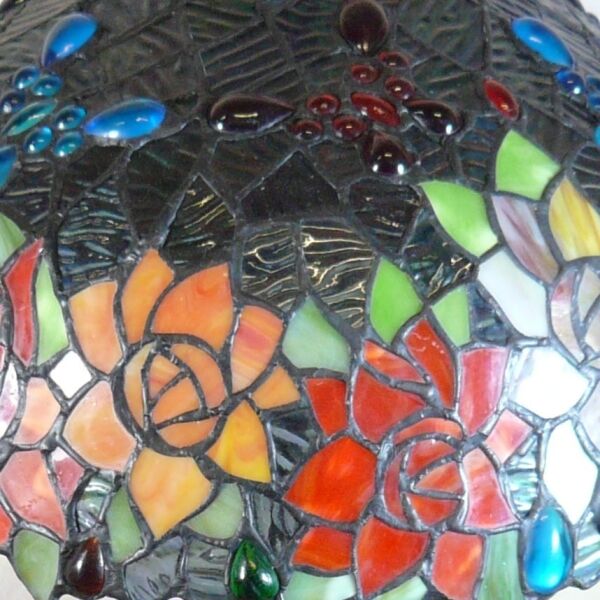 Lampe Tiffany aux oiseaux 4 Abat-jour - Lampe Tiffany aux oiseaux