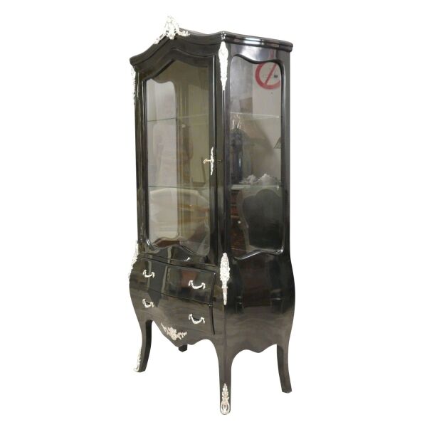 Vitrine Baroque noire 3 Vitrine style Baroque noire