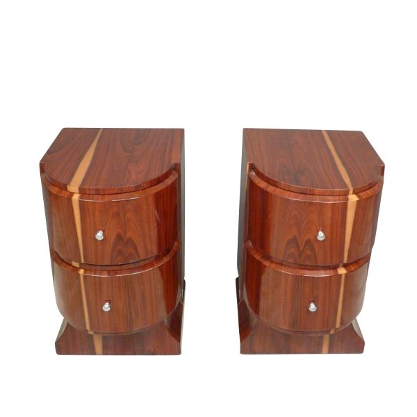 Paire de chevets art déco en palissandre 5 Paire de chevets d'art et décoration en palissandre