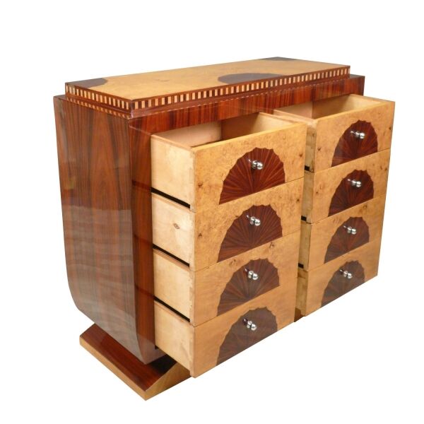 Commode art déco 8 tiroirs 2 Commode art déco 8 tiroirs