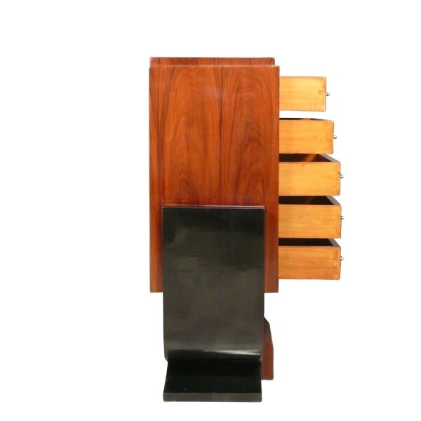 Commode art déco en palissandre 3 Commode art déco en palissandre - Meuble d'art et décoration style 1930 -