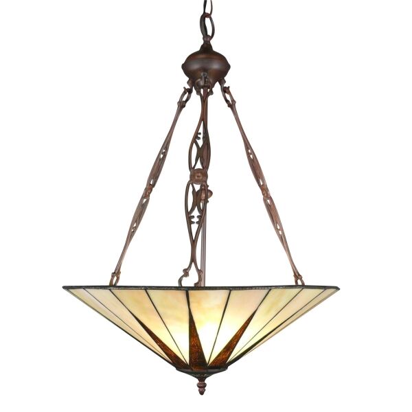 Lustre Tiffany style art déco 1 Lustre Tiffany art déco - Lampe et lampadaire Menphis