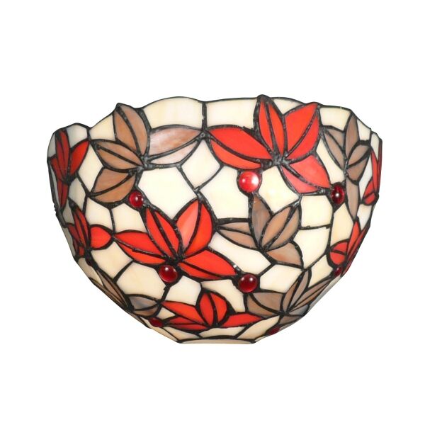 Applique Tiffany décor floral sur fond blanc 1 Applique Tiffany