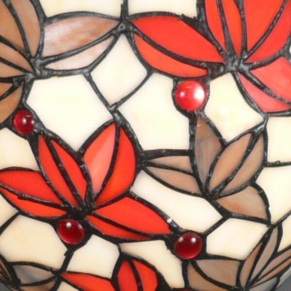 Applique Tiffany décor floral sur fond blanc 3 Applique Tiffany