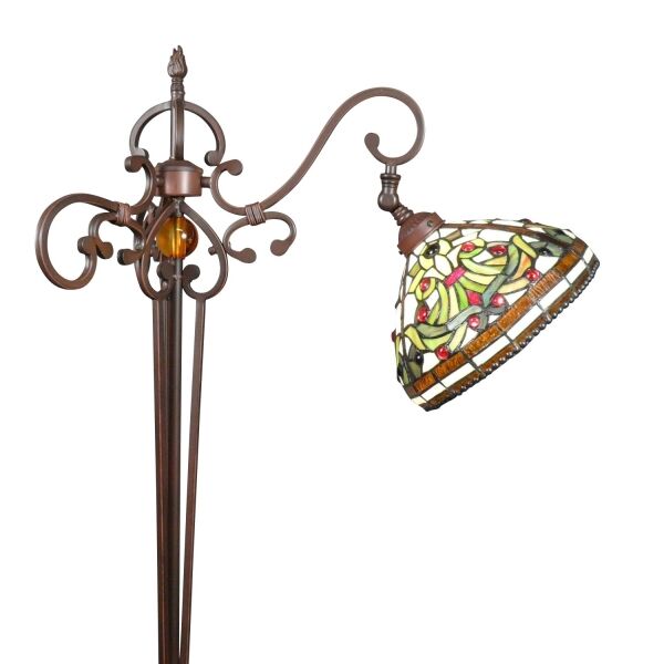 Lampadaire Tiffany à cloche - Série Indiana 4 Lampadaires Tiffany Indiana