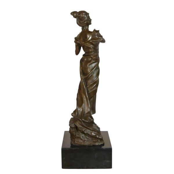 Statue en bronze - La Muse à la lyre 2 Statue en bronze - La Muse à la lyre - Sculptures grecque en bronze -