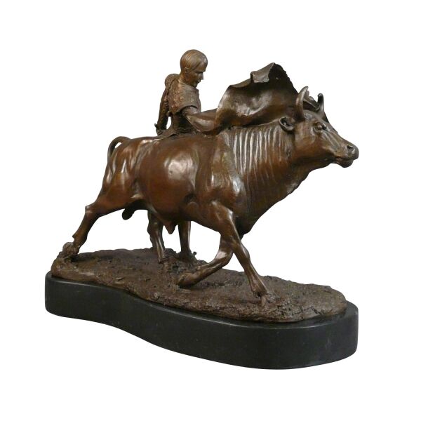 La corrida - Sculpture en bronze 3 La corrida - Sculpture en bronze de torero, taureaux et chevaux -