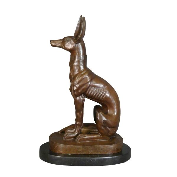 Statue en bronze du dieu Anubis 2 Statue en bronze du dieu Anubis - Mythologie Egypte -
