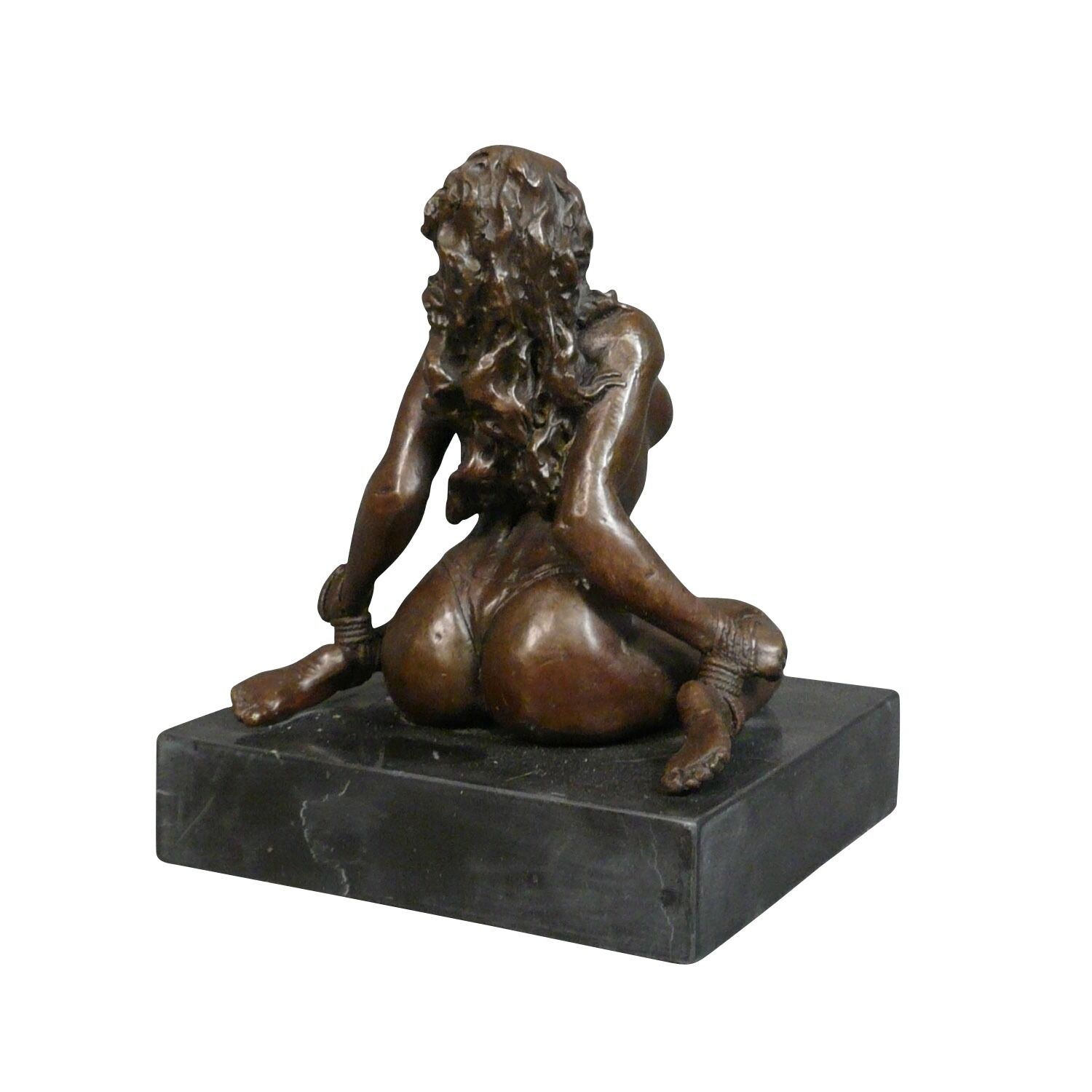 Statuette Femme Nue – Pose Érotique – Style Antique – Bronze – Aubaho