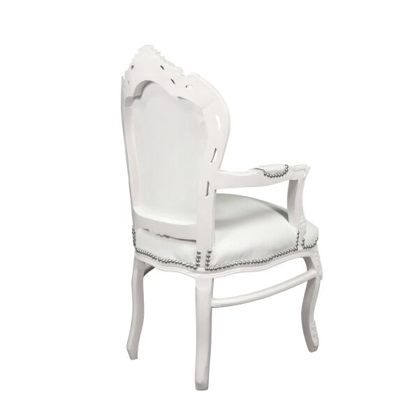 Fauteuil baroque blanc 3 fauteuil baroque blanc - Mobilier de style baroque