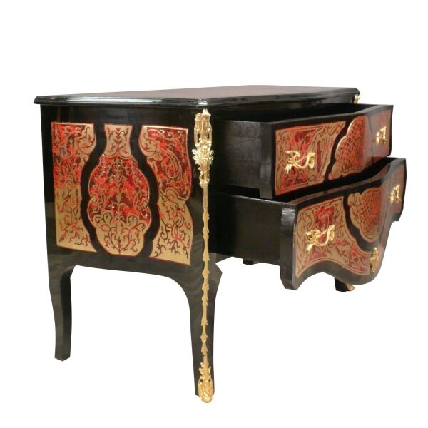 Commode Louis XV style Boulle 3 Commode Louis XV en marqueterie Boulle
