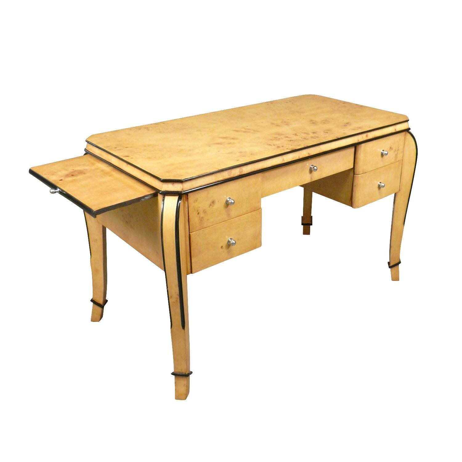 Bureau art déco en loupe d'orme 5 Bureau art déco en loupe d'orme
