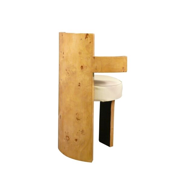 Fauteuil de bureau art déco 3 Fauteuil de bureau art déco en loupe d'orme - Meubles art déco