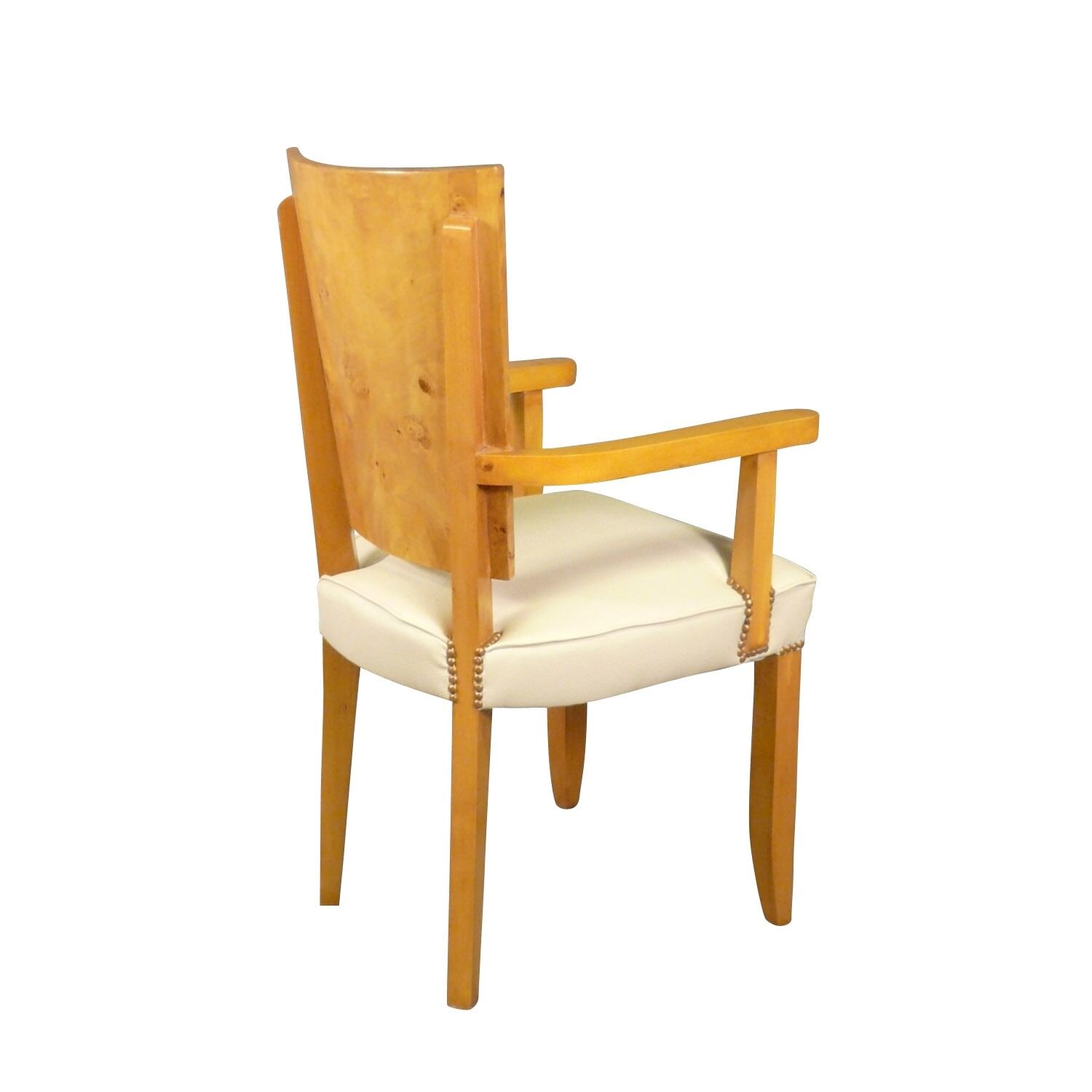 Fauteuil art déco en loupe d'orme 3 Fauteuil art déco en loupe d'orme style 1920 -