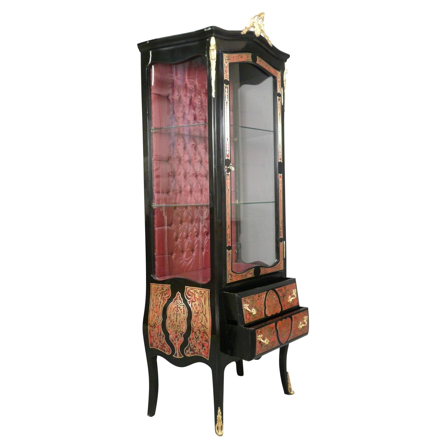 Vitrine Louis XV 4 Vitrine Louis XV boulle - Meubles de style et art déco -