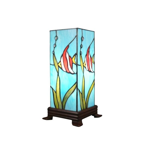 Lampes Tiffany en forme de colonne poisson