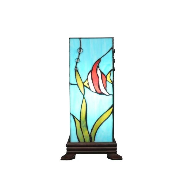 Lampe Tiffany en forme de colonne posisson 2 Lampe Tiffany en forme de colonne poisson