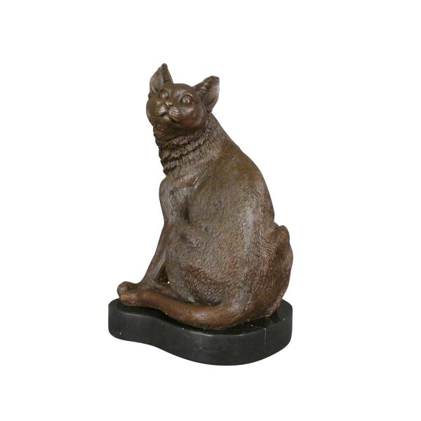 Statue en bronze d'un chat assis 2 Statue en bronze d'un chat assis - Sculpture -