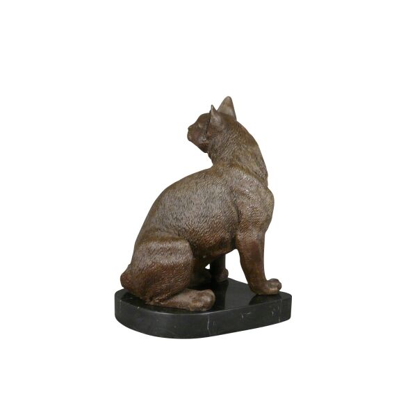 Statue en bronze d'un chat assis 3 Statue en bronze d'un chat assis - Sculpture -