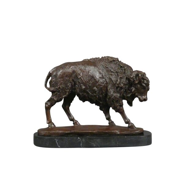 Statue en bronze - Le bison - Sculpture bronze animalier -