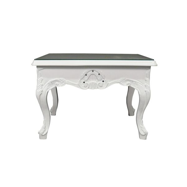 Table baroque basse blanche 1 Table baroque basse blanche