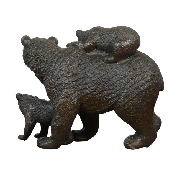 Statue en bronze - L'ours et ses petits 2 Statue en bronze - L'ours et ses petits - Sculpture bronze
