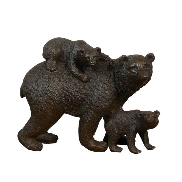 Statue en bronze - L'ours et ses petits 1 Statue en bronze - L'ours et ses petits - Sculpture en bronze -