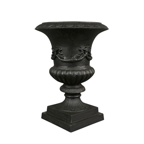 Vase Médicis en fonte - H: 43 cm 3 Vase Médicis en fonte 43 cm noire - Vasque Médicis