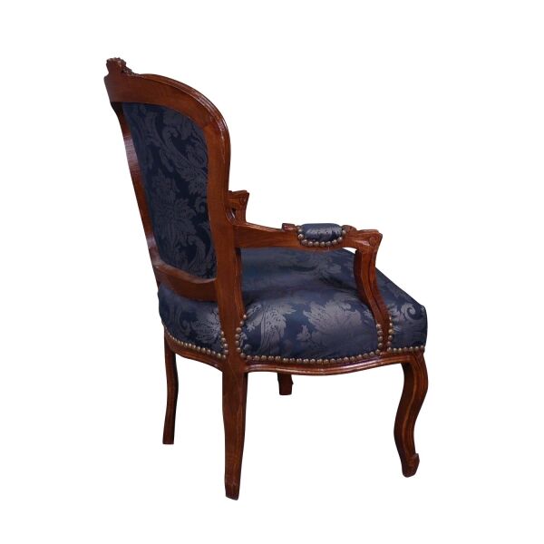 Fauteuil Louis XV bleu 2 Fauteuil Louis XV bleu - Mobilier de style Louis XV -