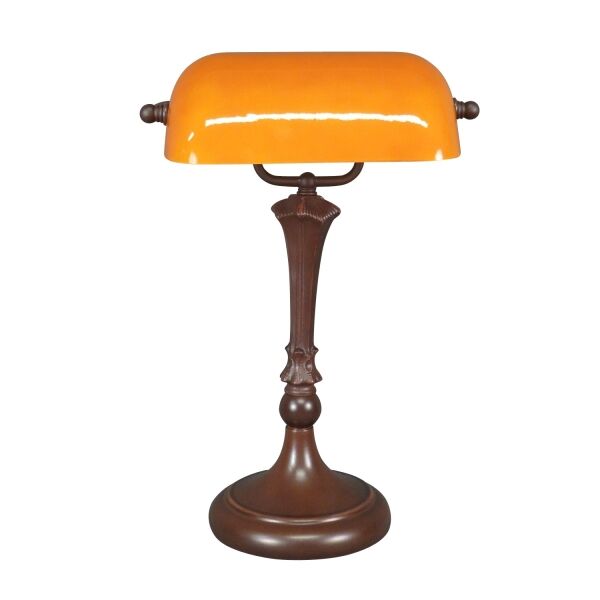 Lampe Tiffany de bureau jaune opalescent 1 Lampe Tiffany de bureau jaune opalescent