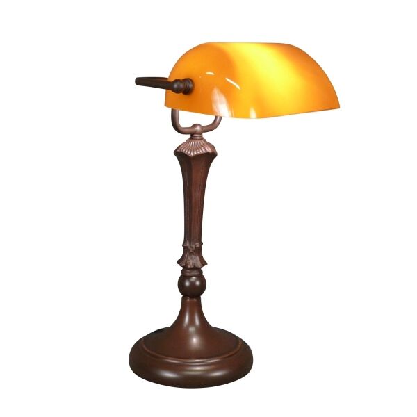 Lampe Tiffany de bureau jaune opalescent 2 Lampe Tiffany de bureau jaune opalescent
