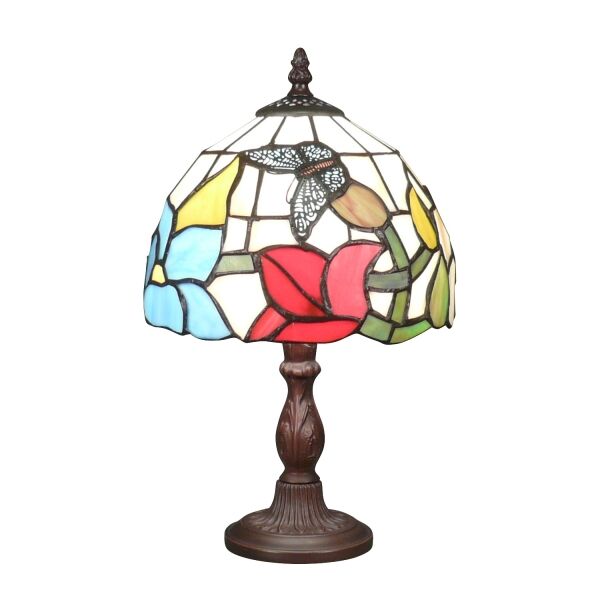 Lampe Tiffany avec un papillon 1 Lampe Tiffany avec un papillon - Lampes Tiffany