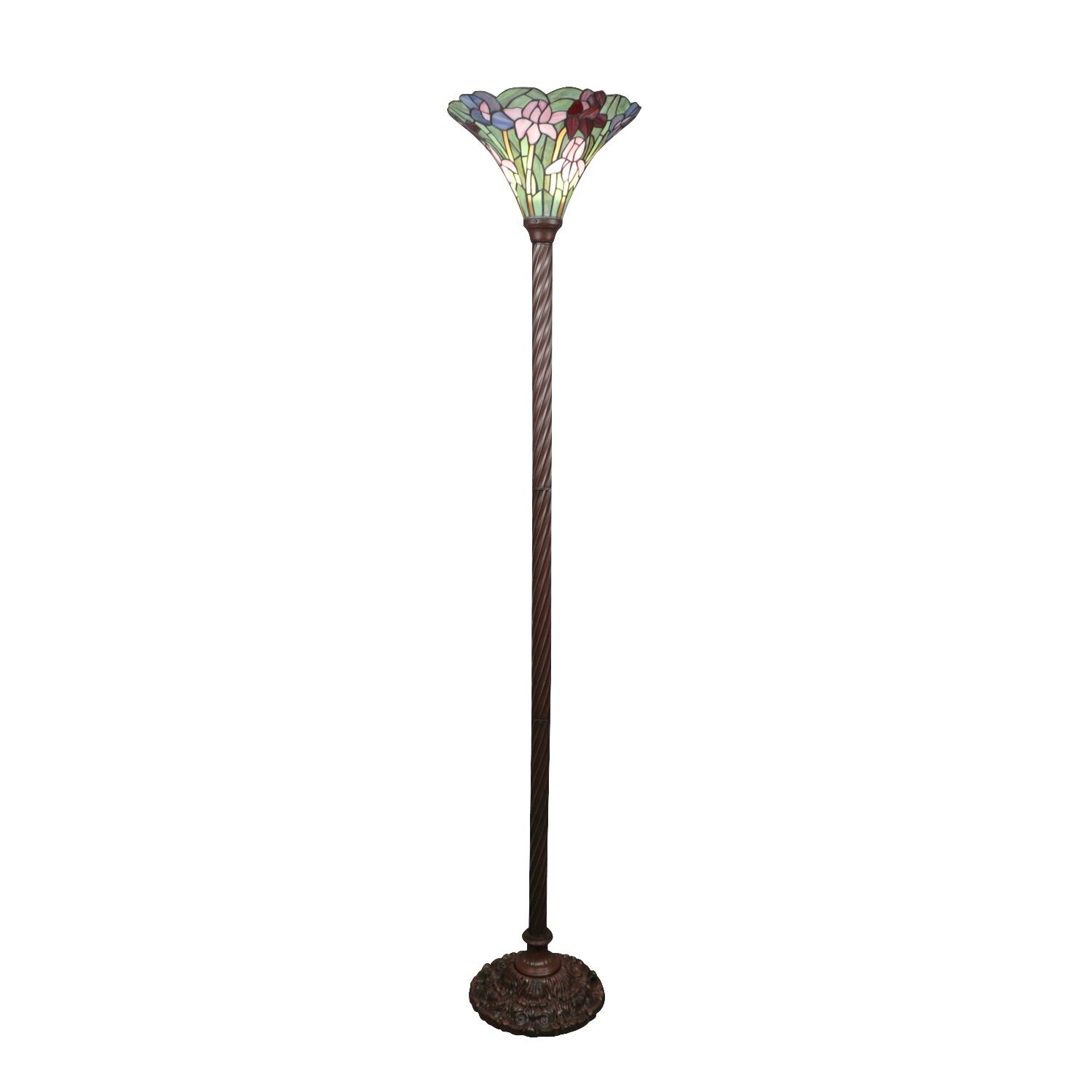 Lampadaire Tiffany torchère avec des tulipes 5 Lampadaire Tiffany tulipes art nouveau