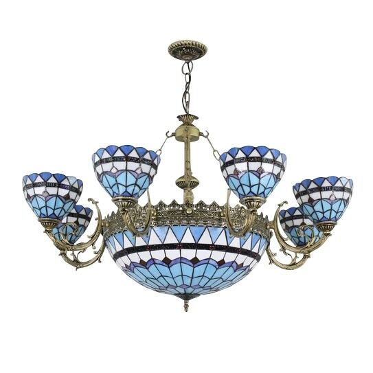 Lustre Tiffany bleu de la série Monaco