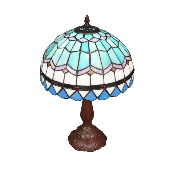 Lampe Tiffany bleue 2 Lampe Tiffany bleue - Lampes vintage