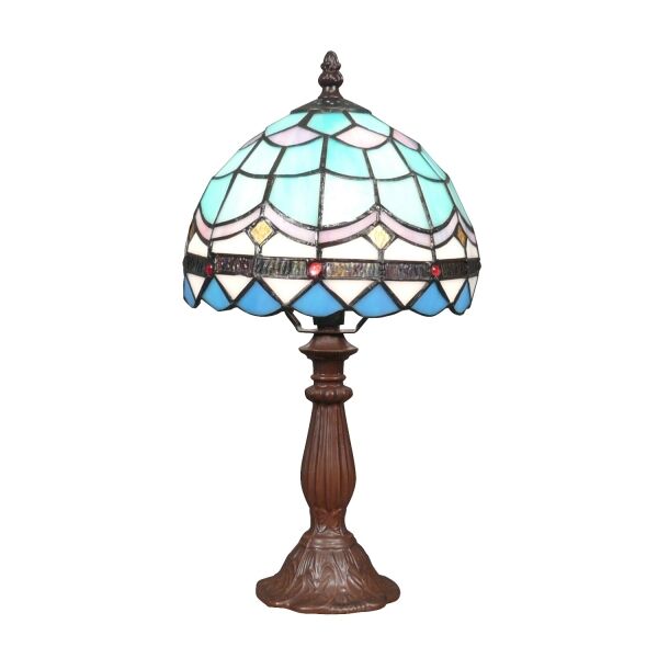 Lampe Tiffany bleu méditerranéen -