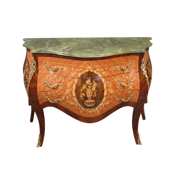 Commode Louis XV avec un marbre vert 4 Commode Louis XV avec un marbre vert - Commode Louis XV - Commode