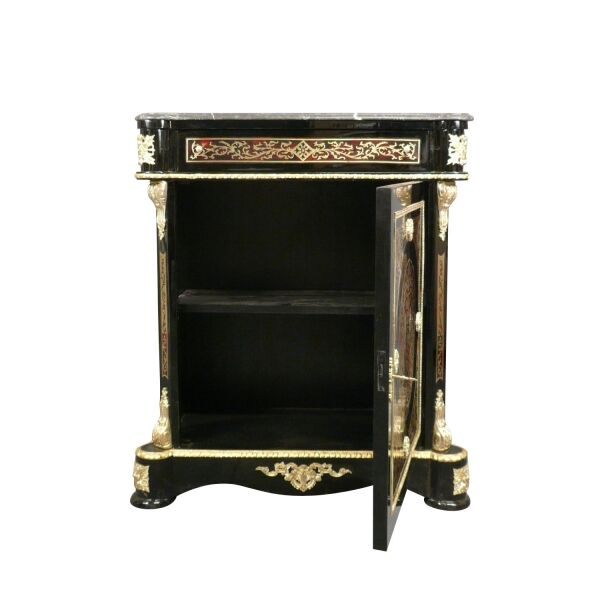 Buffet Empire boulle dessus marbre 3 Buffet Empire Boulle - Meubles de style Napoléon 3 -