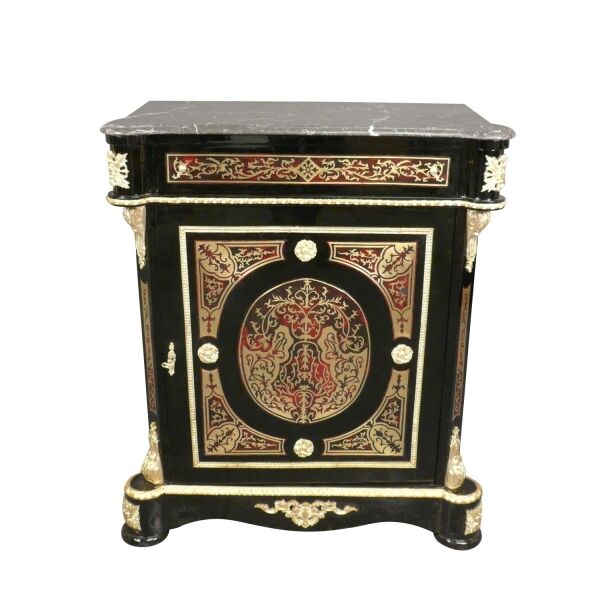 Buffet Empire boulle dessus marbre 5 Buffet Empire Boulle - Meubles de style Napoléon 3 -