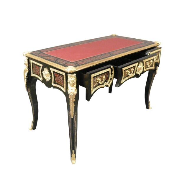Bureau Louis XV bronze et marqueterie Boulle 5 Bureau Louis XV boulle -