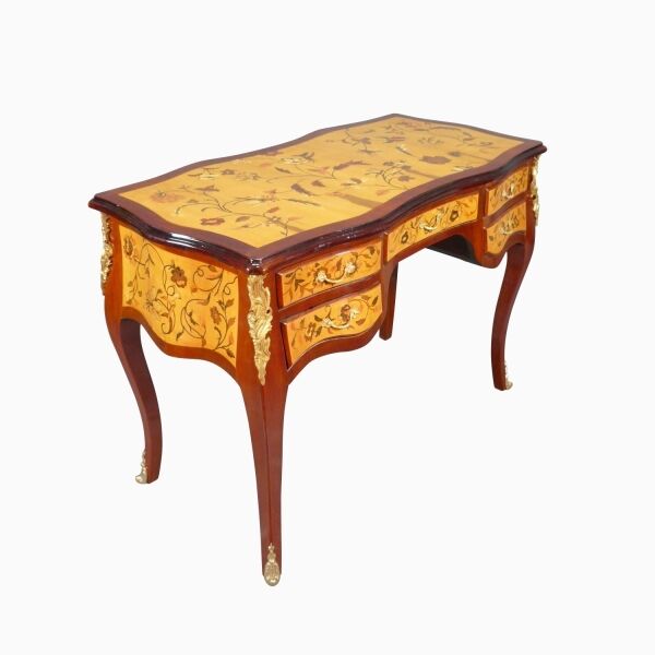 Bureau Louis XV avec cadre en acajou 5 Bureau Louis XV - Meubles pour bureau de style Louis XV -