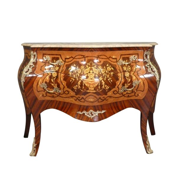 Grande commode Louis XV 1 Commode Louis XV marbre beige