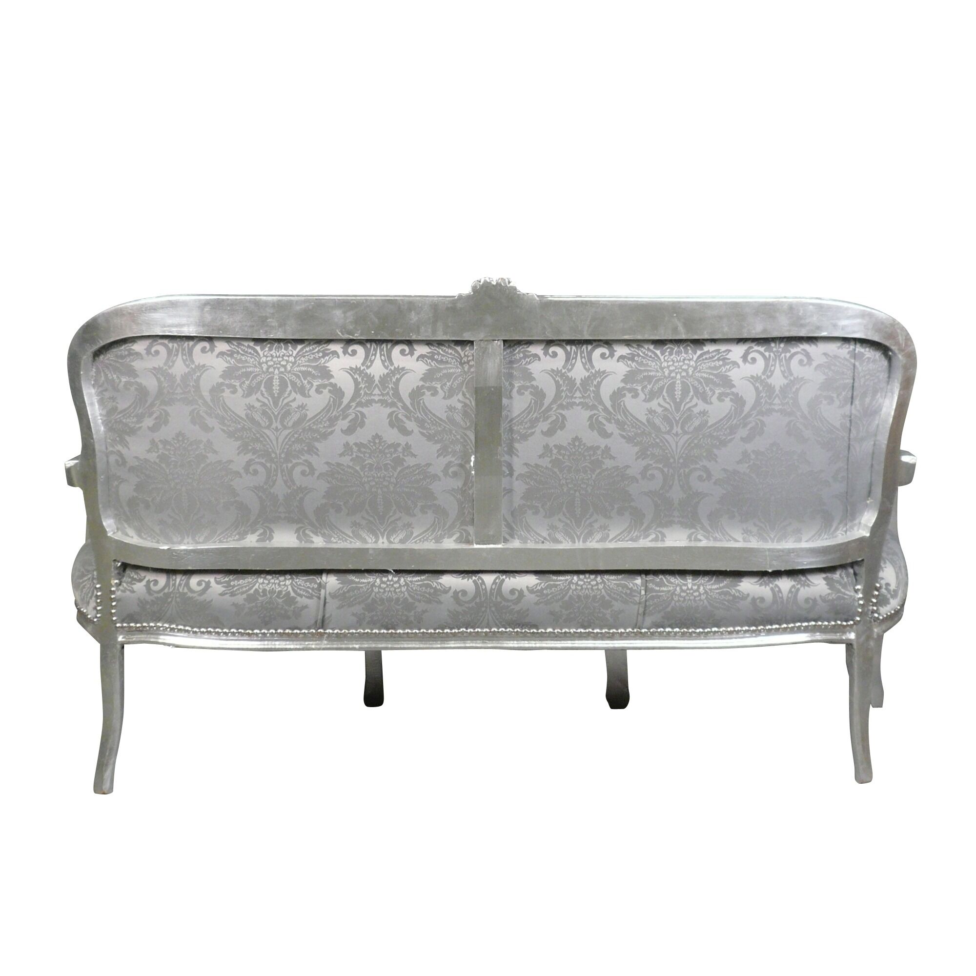Canapé Louis XV gris satiné 3 Canapé Louis XV gris satiné - Canapé - Meubles pour le salon