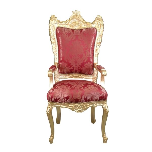 Fauteuils baroque rouge style Trône