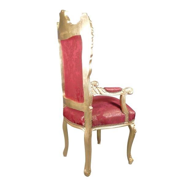 Fauteuil baroque rouge style Trône 3 Fauteuil baroque rouge style Trône