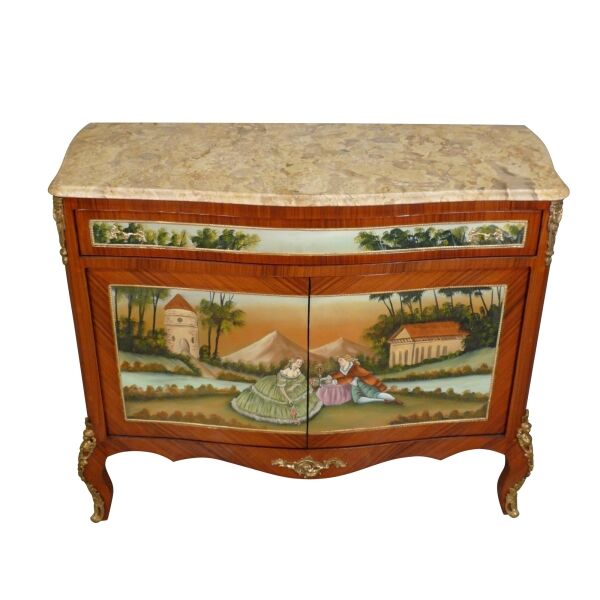 Buffet Louis XV peint 2 Buffet Louis XV, 2 portes -