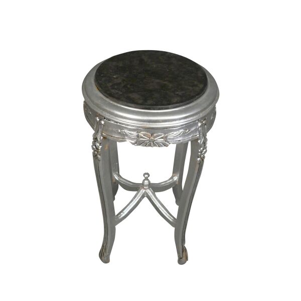 Sellette baroque en bois argenté 2 Sellette baroque en bois argenté piétement Louis XV -