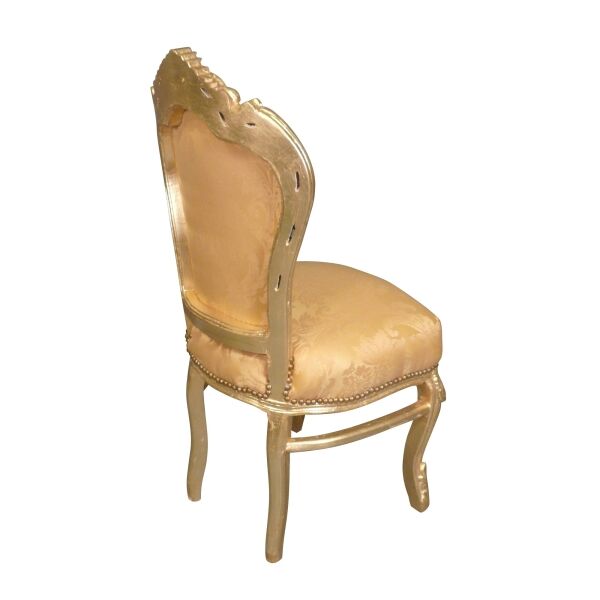 Chaise baroque dorée 3 Chaise baroque dorée en bois massif - Chaises baroque